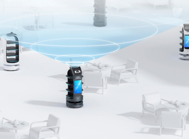 BellaBot Pro robot designed for premium restaurant service