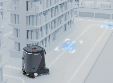 AI-powered cleaning robot with sweeping and mopping modes