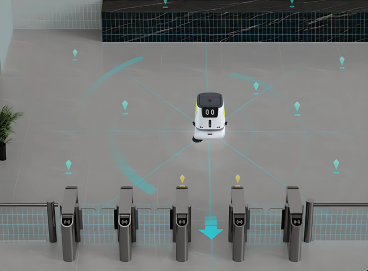 AI-powered Pudu CC1 cleaning robot for commercial floors