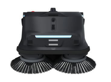 Pudu MT1 robot performing autonomous floor cleaning