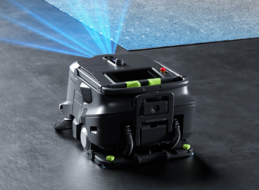 Smart AI cleaning robot sweeping and vacuuming floors