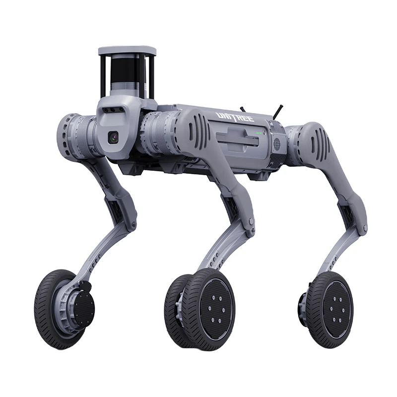 Unitree B2-W quadruped robot running at exceptional speed
