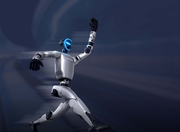 Unitree G1 humanoid robot delivering high torque performance